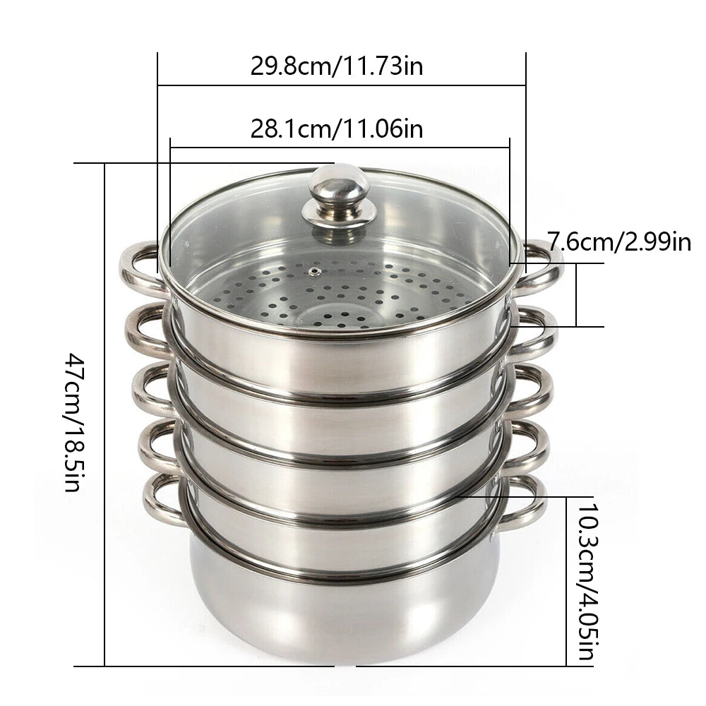 Multifunctional Stainless Steel Steamer