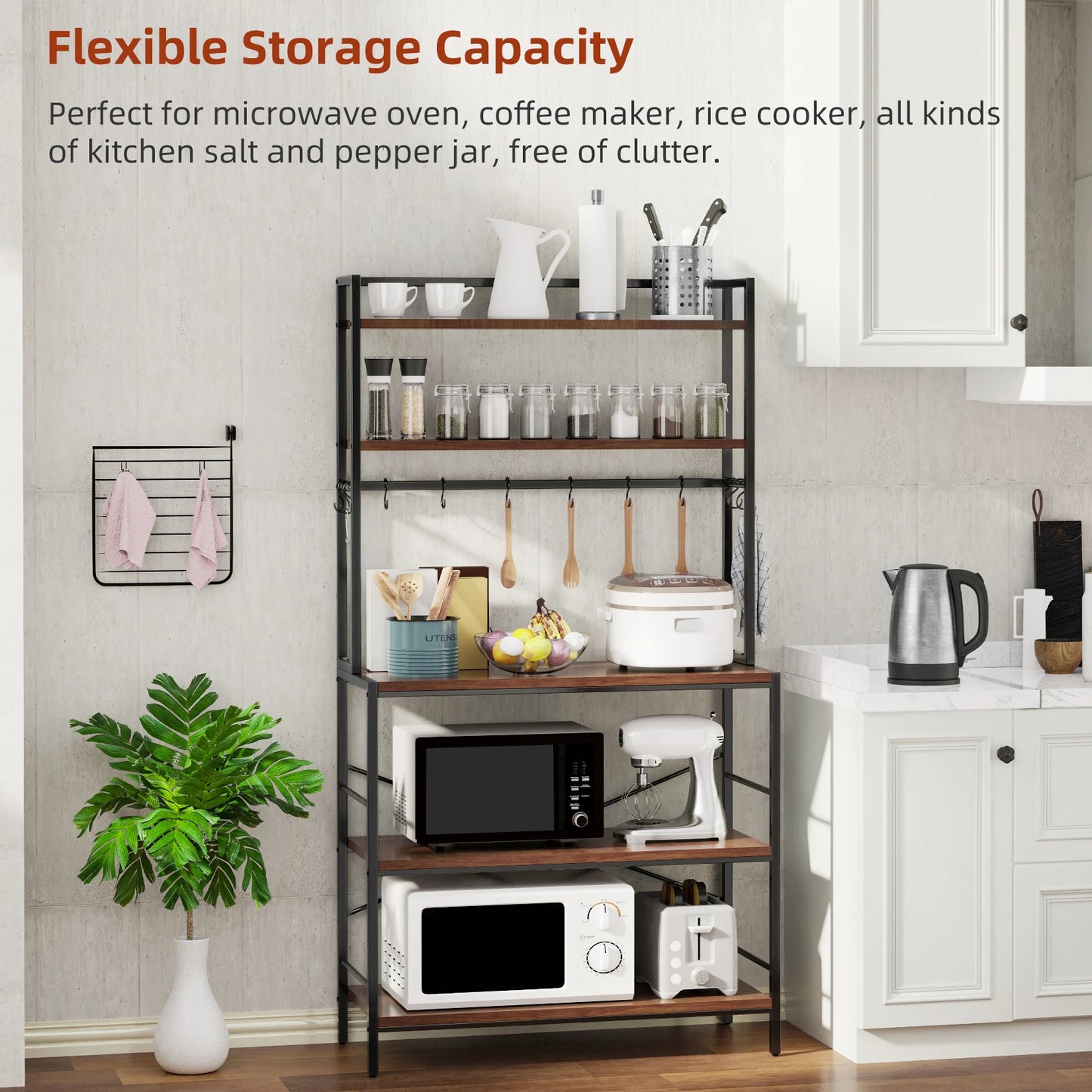 5-Tier Kitchen Bakers Utility Storage Rack